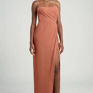 Coral Spaghetti Strap Jenny Yoo Bridesmaids Dress Size 8